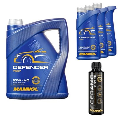8L MANNOL Motoröl DEFENDER 10W-40 Inkl. Additive Ceramo Ester 9829