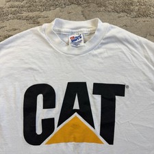 Vintage 90s CAT Caterpillar Construction Trucks Promo tee Mens Large USA Made