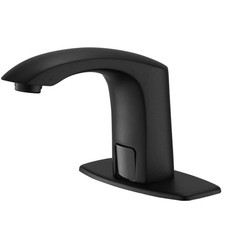 BWE Single Hole Centerset Touchless Bathroom Faucet Matte Black A-918106-B
