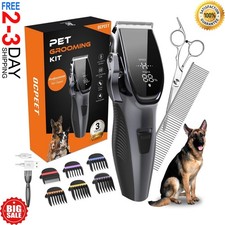 Professional PET CLIPPERS Dog Grooming Kit Heavy Duty Trimmer Thick Hair US