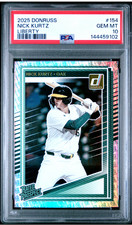 2025 Donruss Nick Kurtz Liberty Rated Prospect #154 PSA 10 Athletics