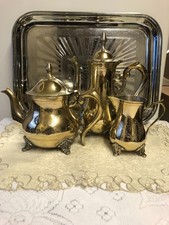 Vintage EPNS 3 x Piece Silver Plated Tea Pot, Water/Coffee Jug & Milk Jug  Set