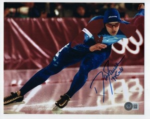Dan Jansen autographed signed 8x10 photo Beckett BAS COA USA Olympics Skating