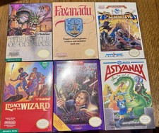 NES CIB Lot Faxanadu Willow Legacy Wizard Battle Olympus Astyanax Scheherazade