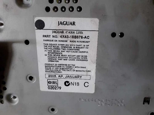 4X4318B876AC Sistema Audio/Radio Cd para JAGUAR X-TYPE 2.0 D Classic 2 193046 - Imagen 2 de 9