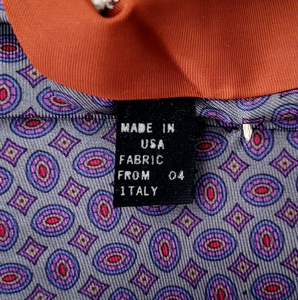 Corbata OAKTON LTD. Para Hombre 100% Seda EE. UU. "Limpia" Geométrica Gris/Multicolor Usada en Excelente Condición Corta Foto 4 de 4