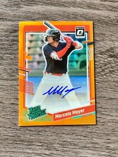 2023 Donruss Baseball - Marcelo Mayer Rated Prospect Orange Prizm Auto #'d 32/85