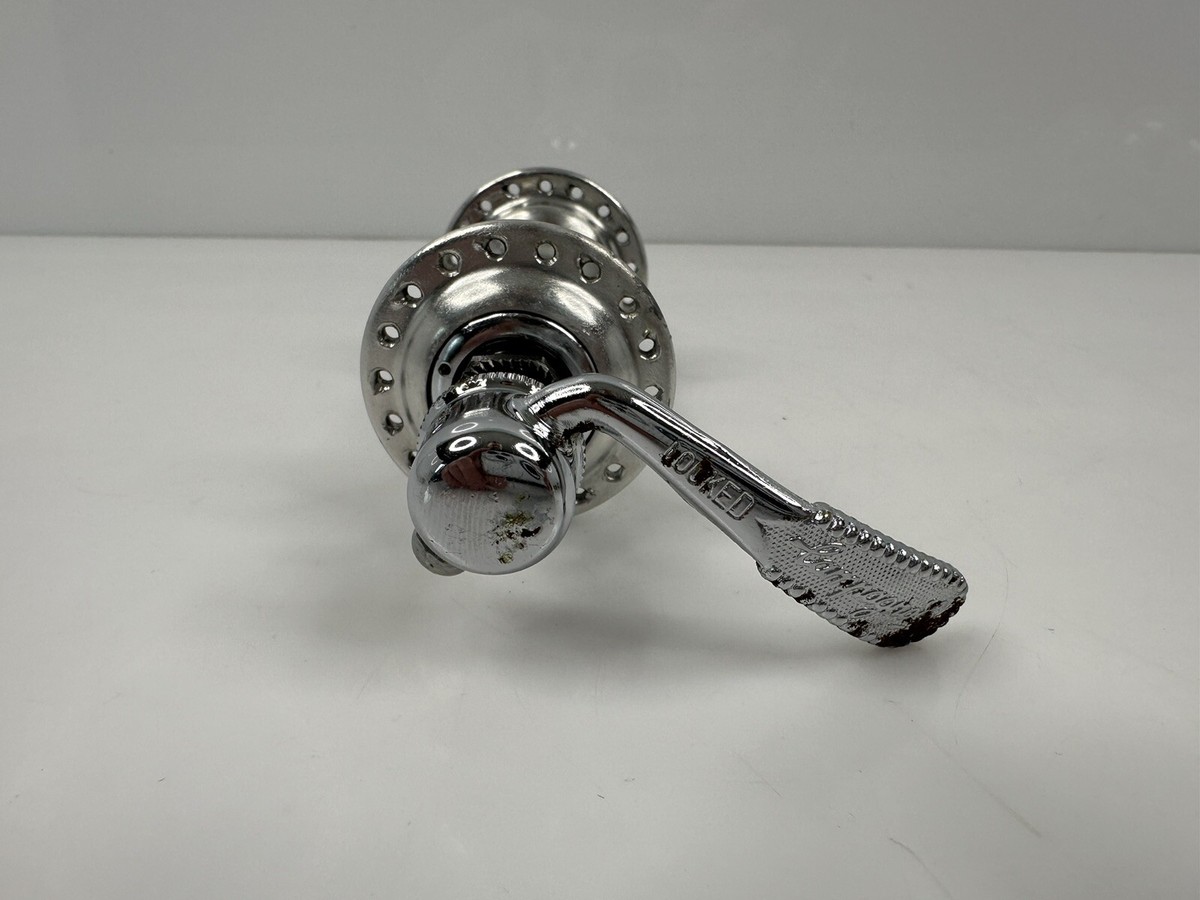 Vintage Campagnolo Nuovo Record Low Flange Hub Set & Skewers