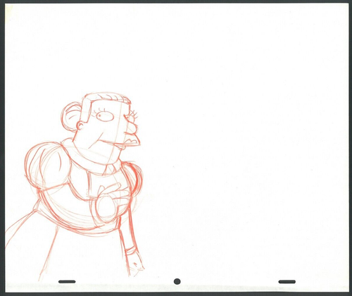 The Simpsons Lunchlady Doris Original Production Drawing OPD Animation UF - 第 1/1 張圖片