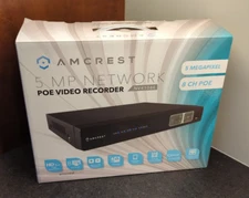 Amcrest NV4108E 4K 8CH POE NVR Home Security Camera System No Hard Drive