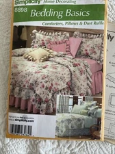 Simplicity Uncut Comforter, dust, ruffle, large pillow, sham, small pillow sham