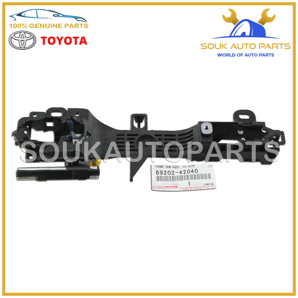 ෆ˚*一枚 69202-42040 Genuine Toyota FRAME SUB-ASSY, FRONT DOOR OUTSIDE