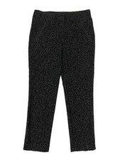 Chico's 0 Fabulously Slimming Flocked Pull-On Ankle Pants Black Velvet Size S