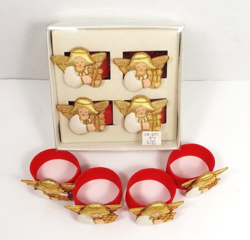 (8) Vintage Angel Napkin Holders – Brand New Never Used – 4 Still In Box - Picture 3 of 6