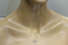 925 sterling silver love birds 10k  diamond Heart pendant chain necklace 4.1g 18 — photo 8