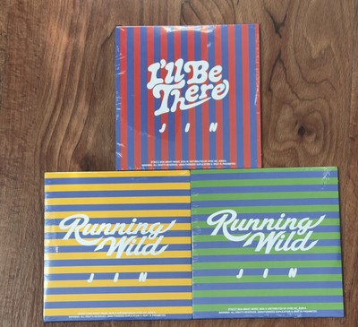 3 x Jin BTS CD - Running Wild, I ll Be There + Instrumental (Happy). SEALED!!