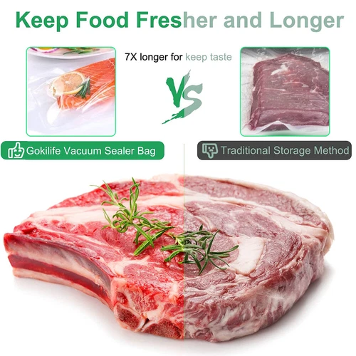 100-1000 Quart Vacuum Sealer Bags 8x12 6x10 Embossed Food Saver Storage Package - Picture 6 of 13