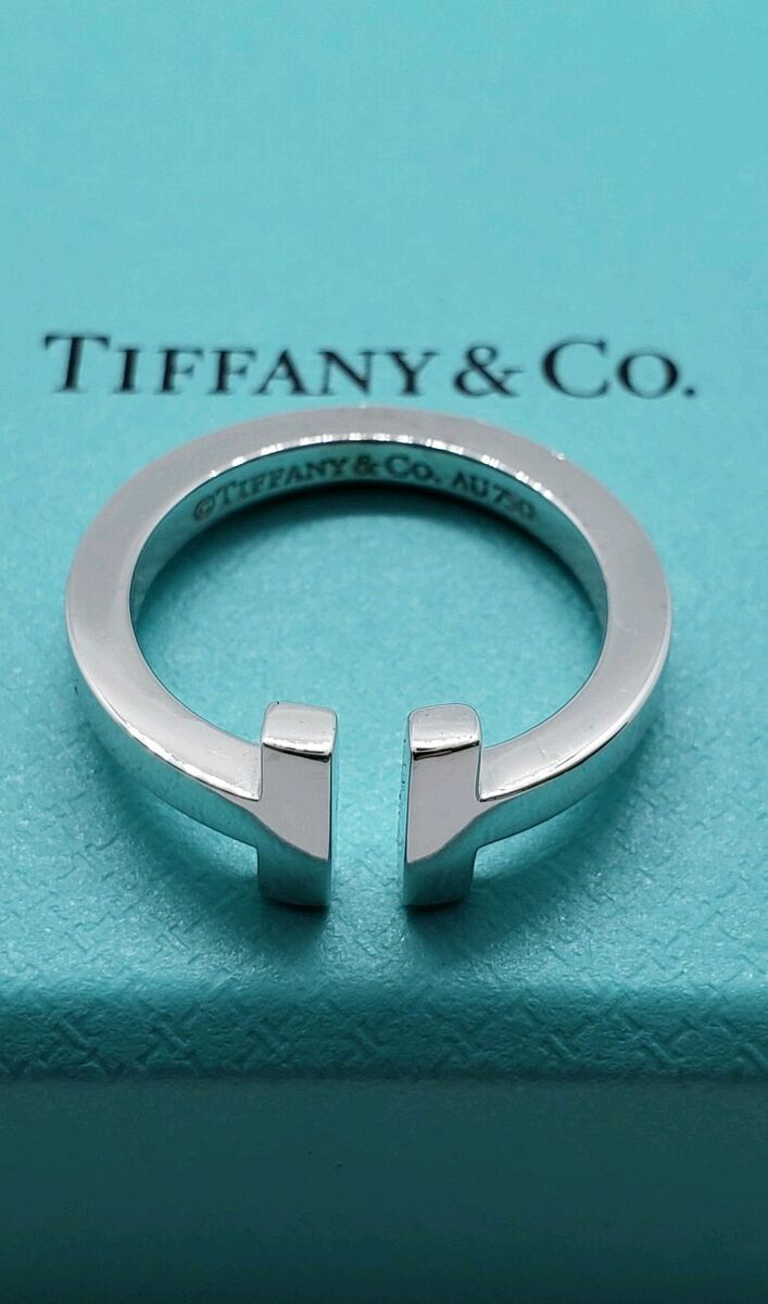 Tiffany&Co T Square Ring In 18K White Gold | eBay Tiffany&Co T Square Ring In 18K White Gold | eBay