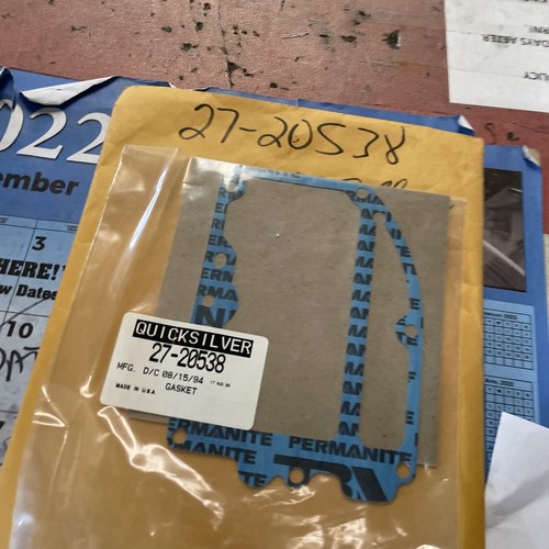 NEW MERCURY MARINE MANIFOLD TO BAFFLE PLATE GASKET PART NO. 27-20538
