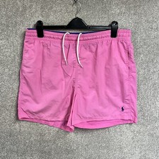 Ralph Lauren Swim Shorts Mens Large Pink Trunks Swimming Polo
