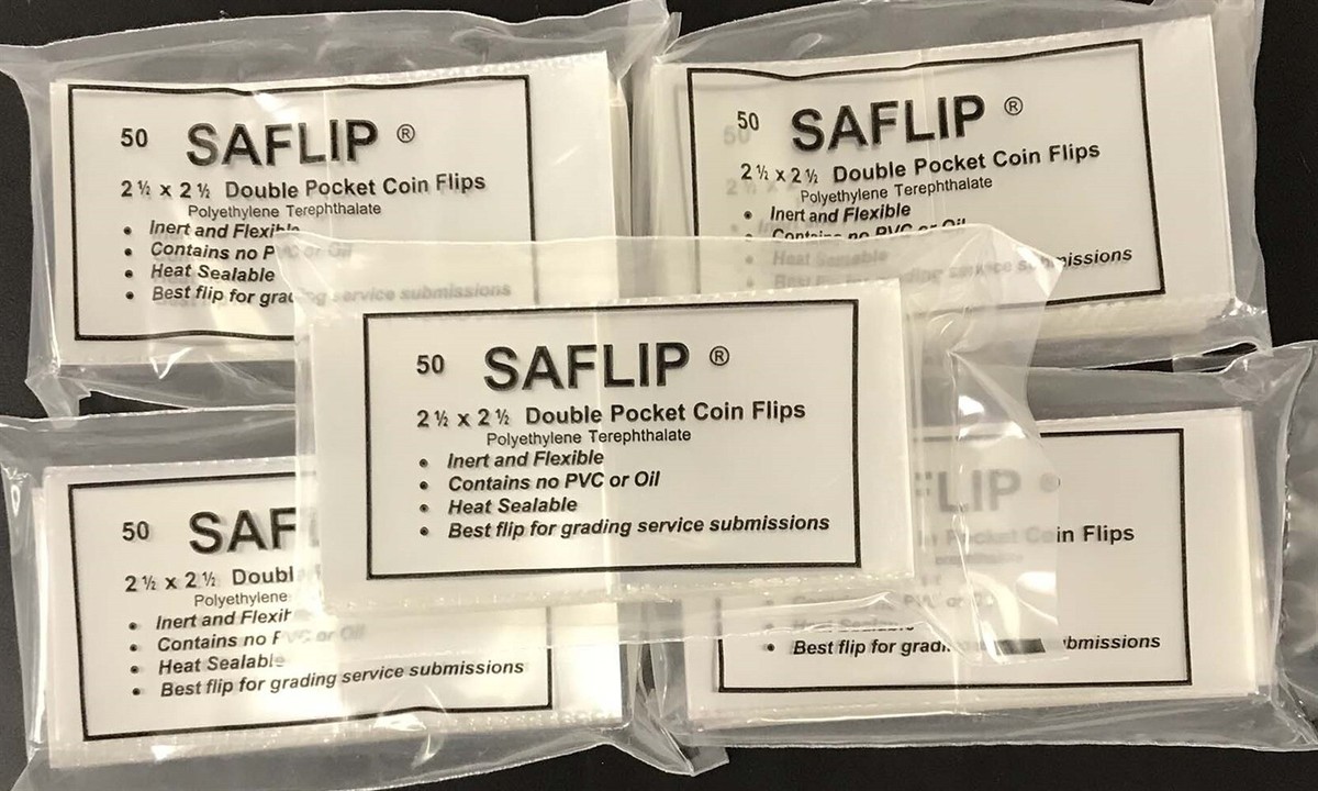 2.5x2.5 Coin Flips Saflip Double Pocket Mylar Holders 5 Packs 250  Submission NGC | eBay