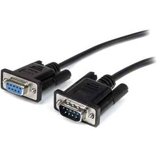 Image of StarTech.com 2m Black Straight Through DB9 RS232 Serial Cable - DB9 RS232 Serial