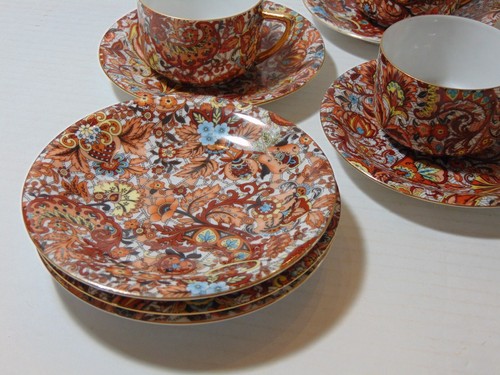 1945 EPIAG ROYAL CZECHOSLOVAKIA COFFEE POT, CREAMER, SUGAR, 3 CUPS,6 SAUCERS SET - Picture 9 of 21