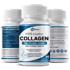 Marine C 1200mg Collagen Marino Cholesterol Marine Collagen Hidrolizad Pack of 3