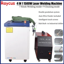Raycus 1500W Fiber Laser Welding Machine Cutting Machine 4IN1 Double Pendulum