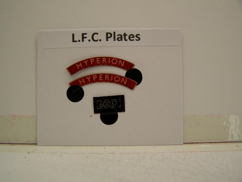 LFC LNER/BR 60037 Hyperion Typenschilder rot | Zustand: New