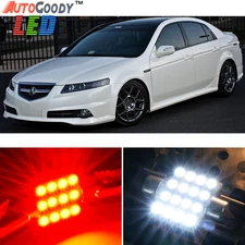 11 x Premium Red LED Lights Interior Package Kit for Acura TL 2004-2008
