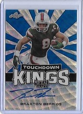 2018 Leaf Metal BRAXTON BERRIOS TD Kings Blue Wave Prismatic Auto RC 9/20 WR