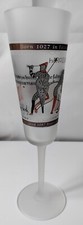 Tall Stemmed Flute Glass  "William The Conqueror & Harold, V&A Commemorative VGC