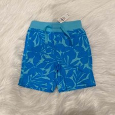 Gap Baby Toddler Boy Tropical Island Beach Blue Shorts, Size 18-24 mos.