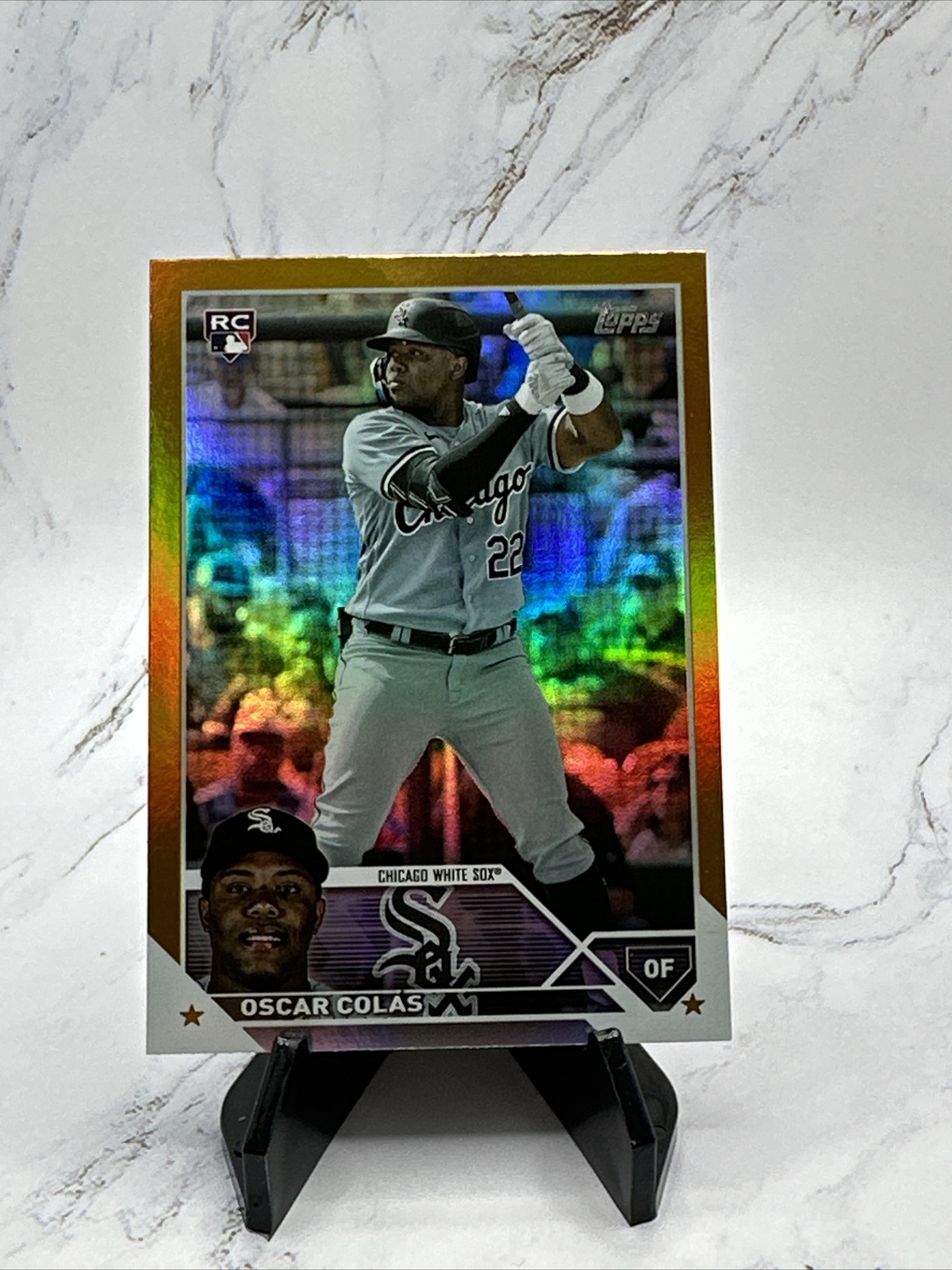 2023 Topps Series 2-OSCAR COLAS-Gold Foil SP Rookie RC #545: Chicago White Sox