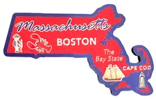 Massachusetts The Bay State Foil Fridge Magnet
