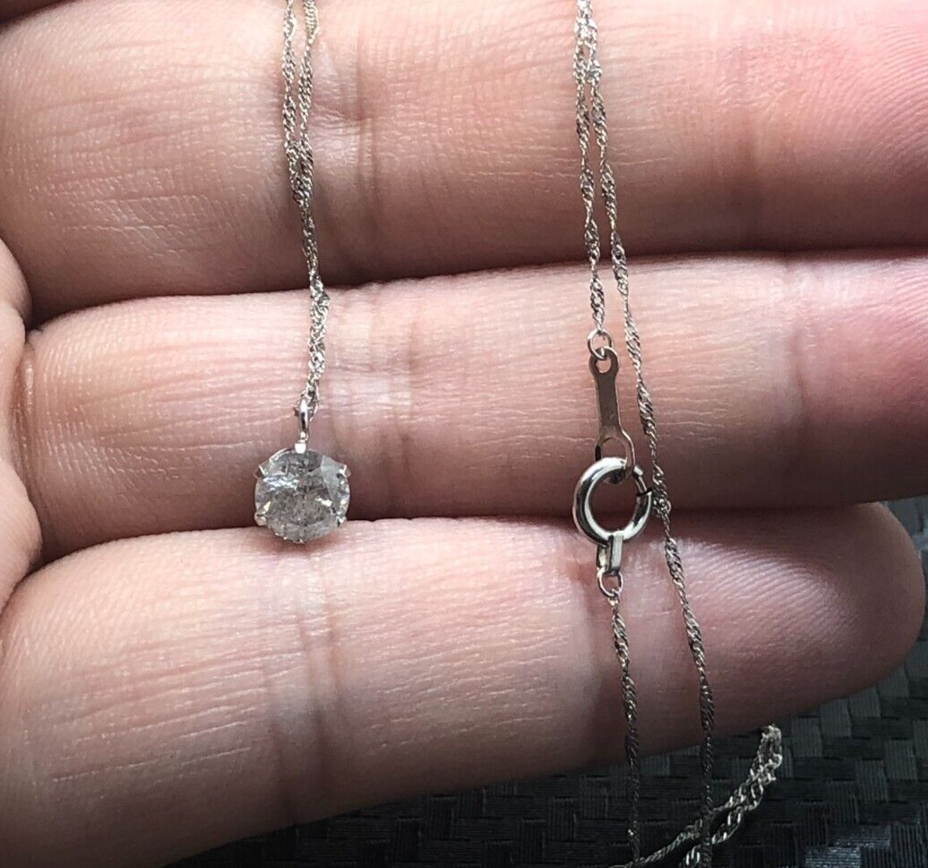 Pt850Pt999 0.50ct Single Diamond Platinum Necklace JAPAN Shipping