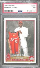 2003-04 Topps Basketball Rookie #221 LeBron James PSA 7