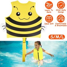 Kids Swim Vest Float Jacket Swim Vest w/ Adjustable Crotch Strap 1-8 Years Old
