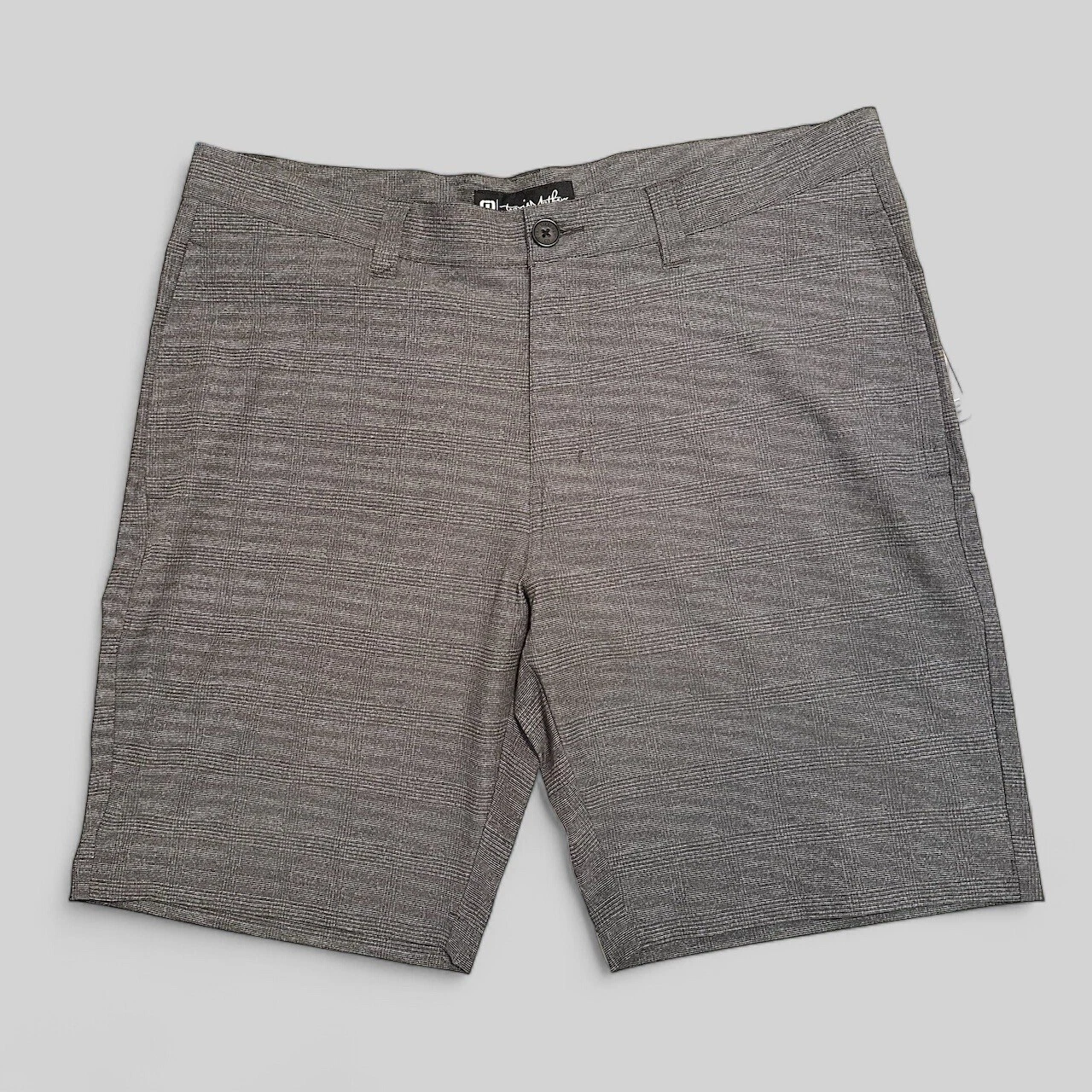 Short homme Travis Mathew taille 35 Gromme Lifestyle Performance bande épinglée gris