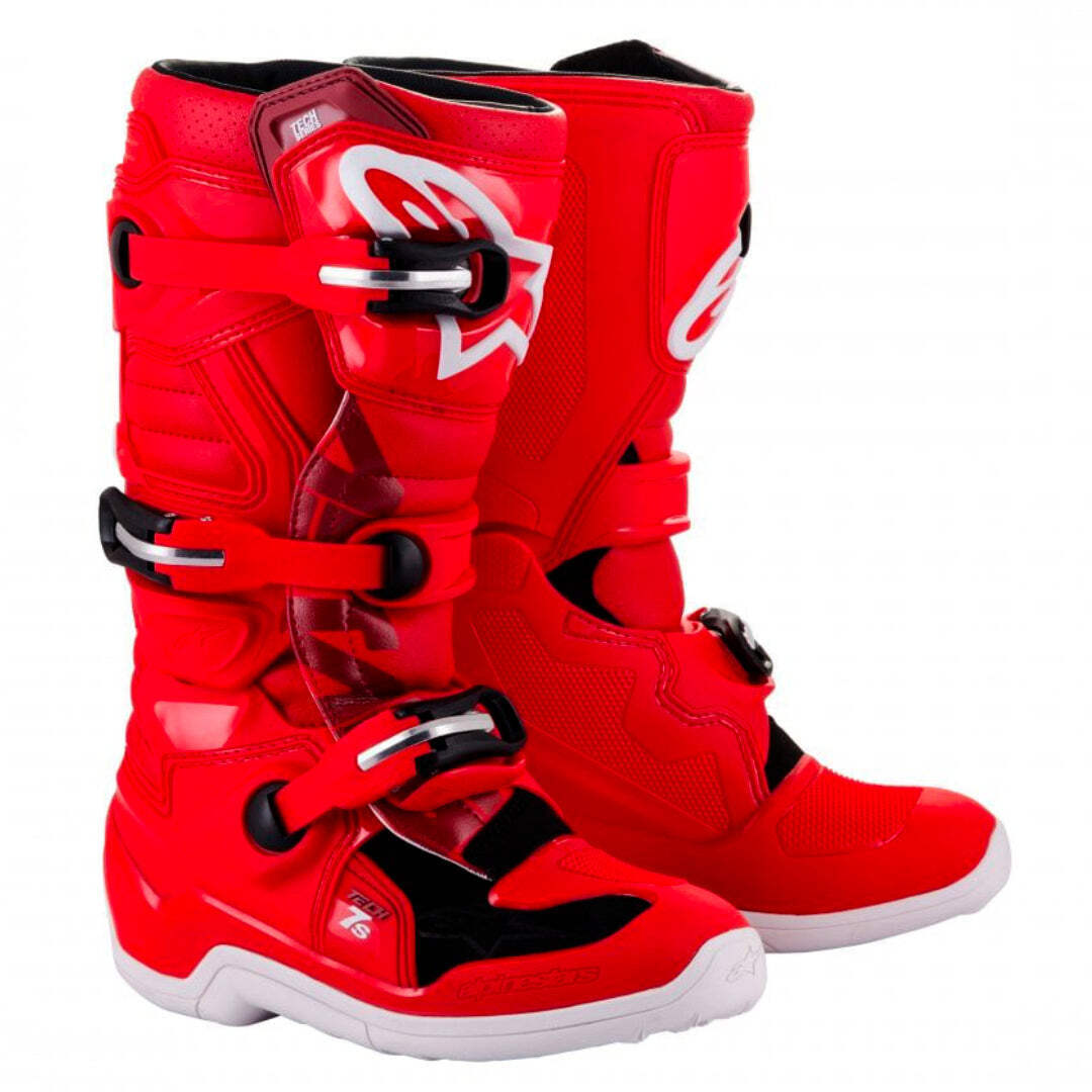 Alpinestars Tech 7s YOUTH Motocross Boots Red UK