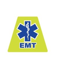2 Inch 3M-Reflective Lime Star Of Life EMT Helmet Tet Tetrahedron Sticker