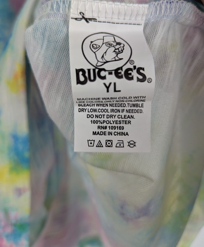 Buc-ee's One Piece Tie Dyed Girls Shorts Romper XL - Picture 5 of 5