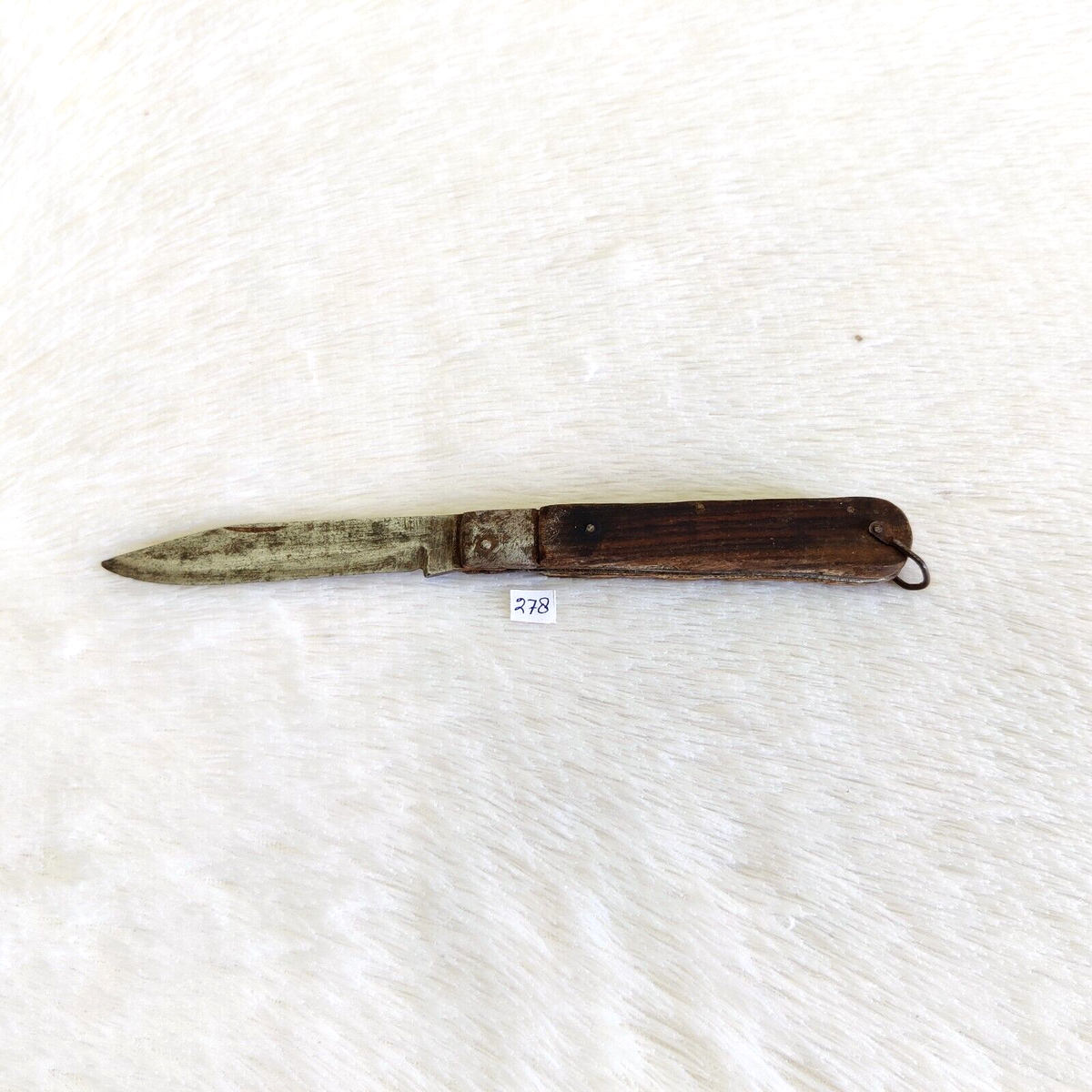 1920 Vintage Original Foldable Steel Pocket Knife Wooden 1920 Vintage Original Foldable Steel Pocket Knife Wooden