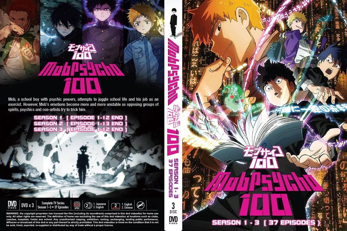 Mob Psycho 100 (Season 1-3: VOL.1-37 + 2 Special) ~ English Dubbed Version  ~ DVD