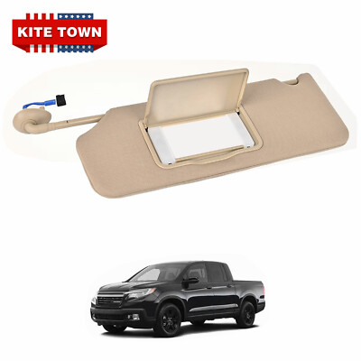 Sun Visor Driver Left Beige For Honda Pilot Passport 2016-23 For