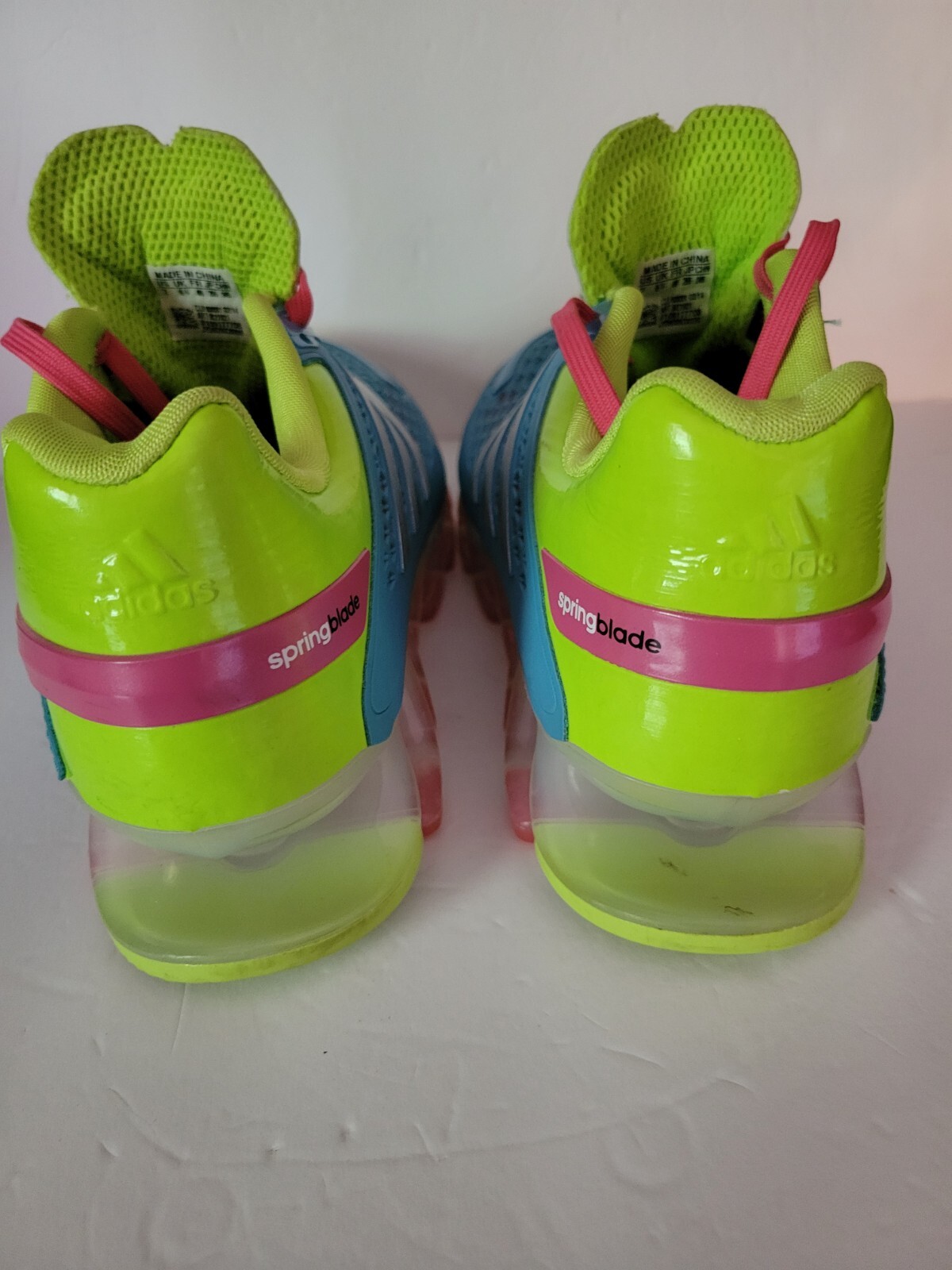 Adidas Springblade Razor Blue Lime Green Pink Running Athletic Shoes Sz 7 thumbnail 3
