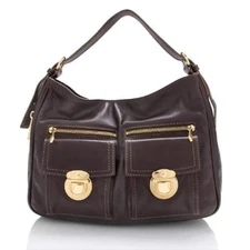 Vintage Marc Jacobs Classic Lisa Hobo Leather Shoulder Bag Zip Push Locks Italy