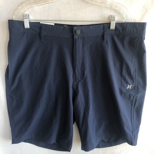 Neu mit Etikett Hurley Hybrid Walkshort blaue Shorts mit Reißverschluss Innennaht 20 Zoll unverbindliche Preisempfehlung des Herstellers 50 $ Größe 38