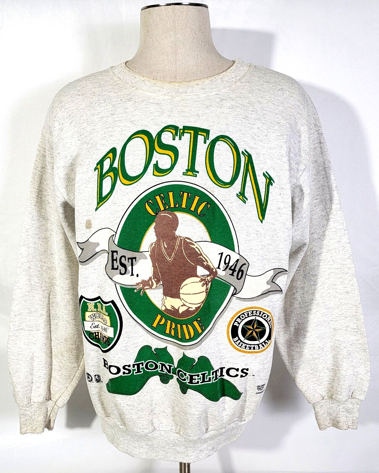 Boston Celtics 90's Kente Team Letter Hoodie